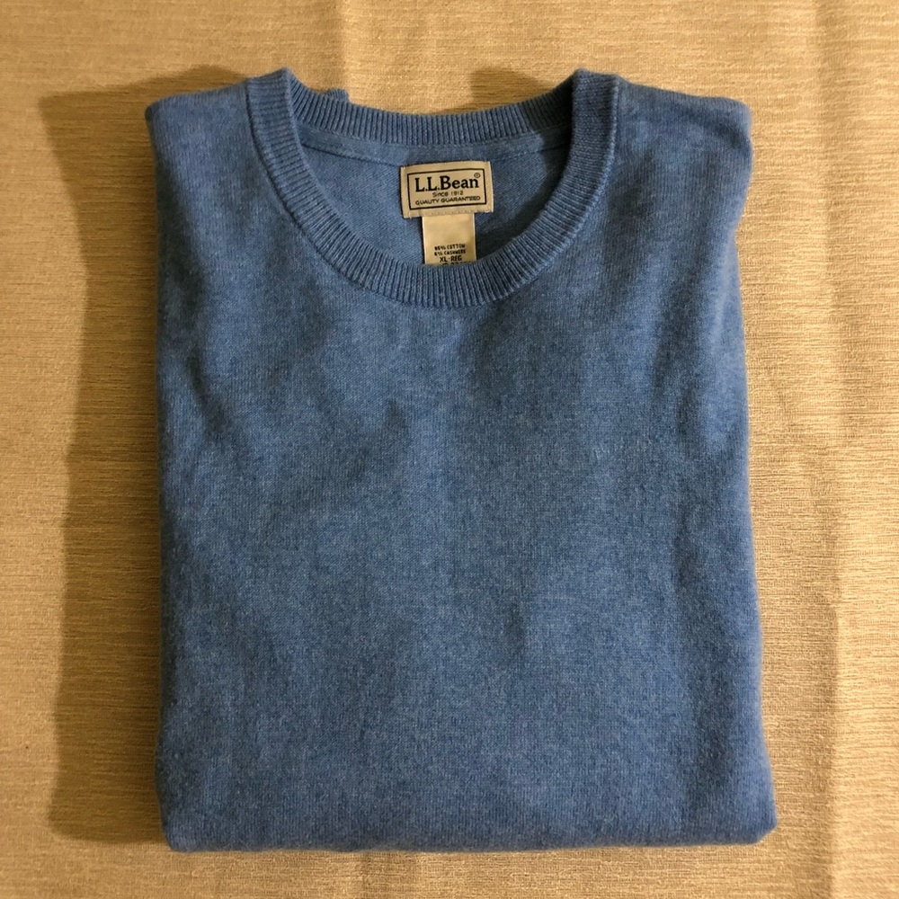 LL Bean Men’s Cashmere Blend Crew Sweater